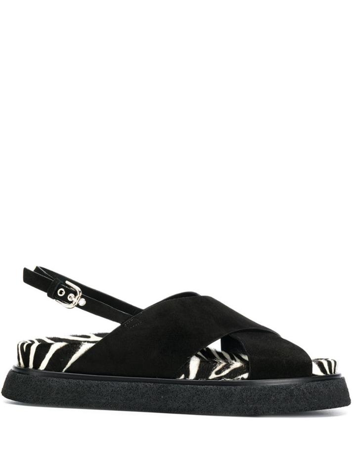 Premiata Zebra Print Sandals - Black