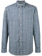 Salvatore Piccolo Checked Shirt, Men's, Size: 43, Blue, Cotton