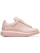 Alexander Mcqueen Baby Pink Chunky Low Top Leather Sneakers
