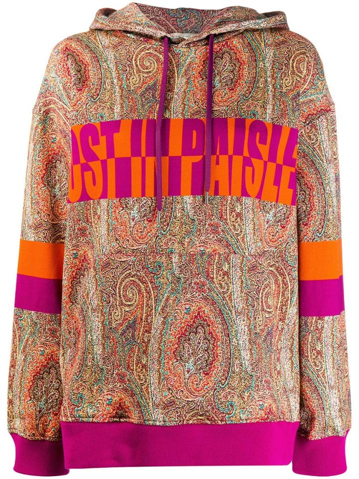 Etro Paisley Print Hoodie - Orange