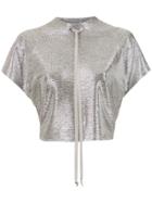 Gloria Coelho Cropped Hoodie T-shirt - Grey
