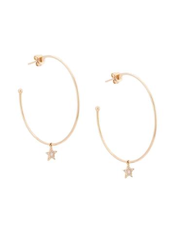 Zofia Day Hoop Earrings With Charms - Yellow
