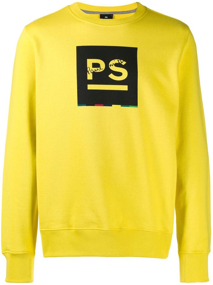 Ps Paul Smith Printed Logo Sweatshirt - Yellow