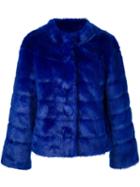 Twin-set Faux Fur Jacket, Women's, Size: Medium, Blue, Modacrylic/polyester/viscose
