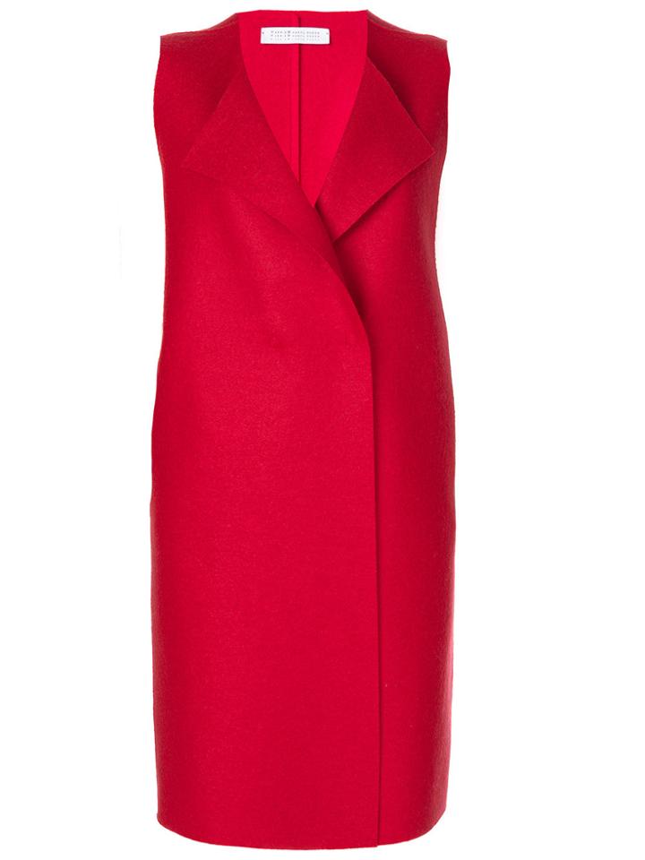 Harris Wharf London Long Waistcoat - Red