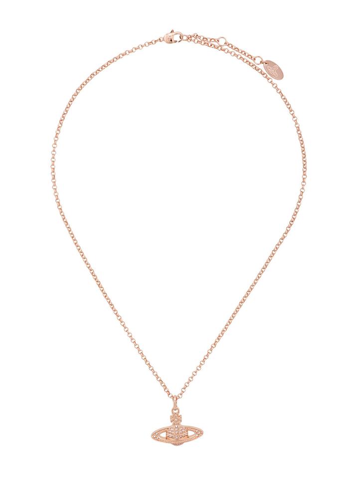 Vivienne Westwood Embellished Logo Pendant Necklace - Metallic