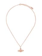 Vivienne Westwood Embellished Logo Pendant Necklace - Metallic