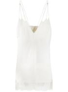 Khaite Elenora Satin Camisole - White