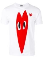 Heart Print T-shirt - Men - Cotton - M, White, Cotton, Comme Des Garçons Play