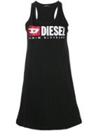 Diesel Logo Embroidered Tank Top - Black