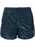 Stone Island Iridescent Swim Shorts, Men's, Size: Large, Blue, Polyamide/polyester