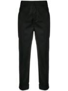 L'autre Chose Slim Cropped Trousers - Black