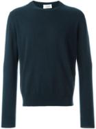 Lemaire Crew Neck Cardigan Jumper, Men's, Size: Xl, Blue, Cashmere