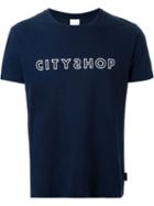 Cityshop Logo Print T-shirt, Men's, Size: Medium, Blue, Cotton