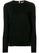 Nº21 Long-sleeve Fitted Sweater - Black