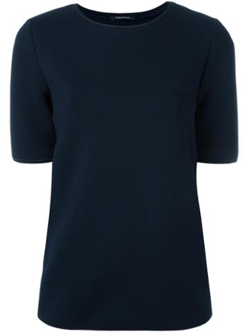 's Max Mara Branded Sleeve T-shirt, Women's, Size: Large, Blue, Viscose/spandex/elastane