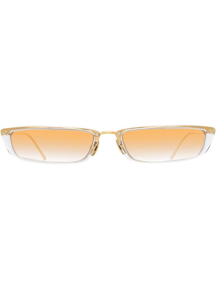 Linda Farrow Issa Clear Light Gold Tan Grad - White