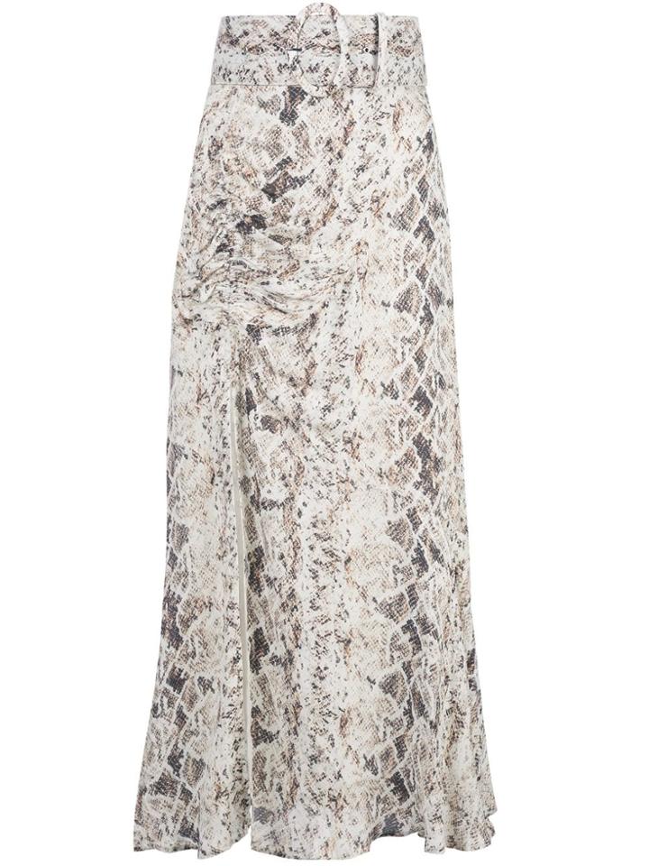 Nicholas Snakeskin Pattern Skirt - White