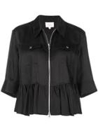 Cinq A Sept Helene Peplum Jacket - Black