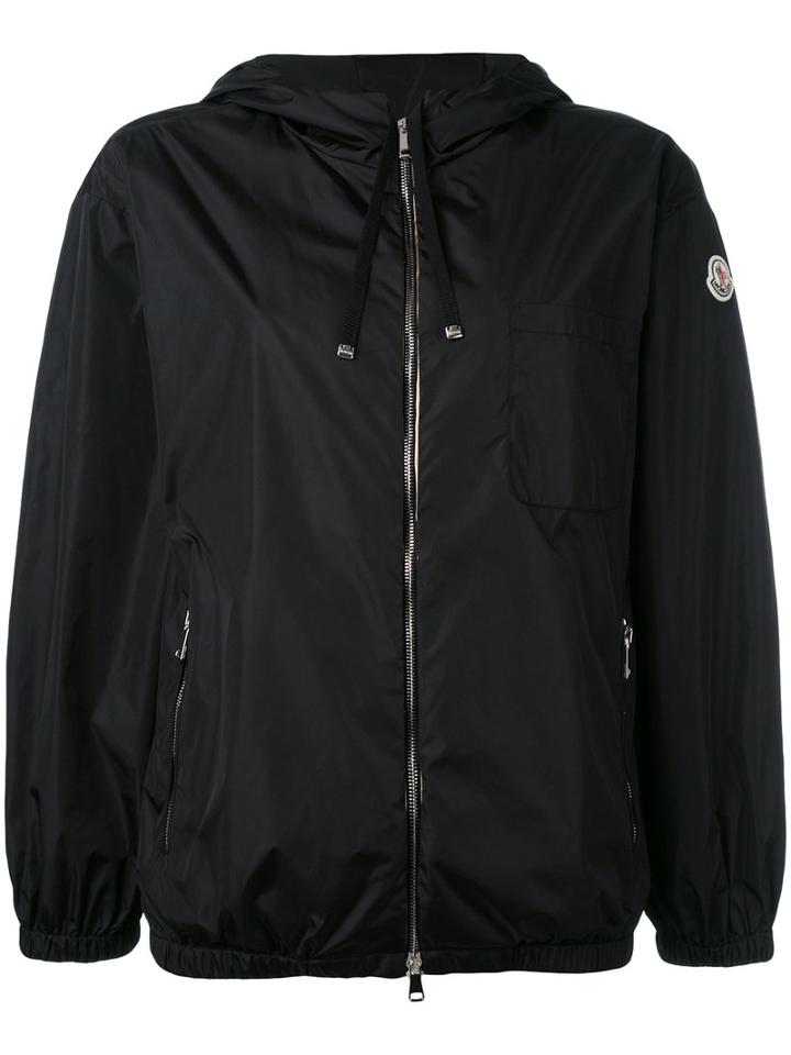 Moncler Lightweight Hooded Jacket, Women's, Size: 0, Black, Polyamide/polyester