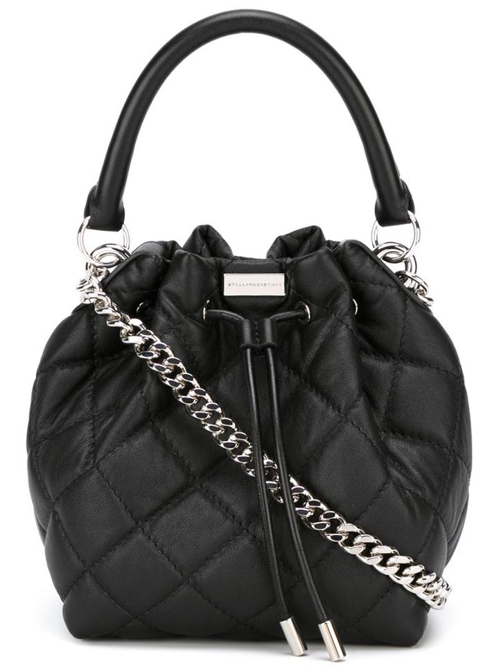 Stella Mccartney 'falabella' Quilted Bucket Tote, Women's, Black