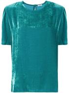 P.a.r.o.s.h. Velvet Plain T-shirt - Blue