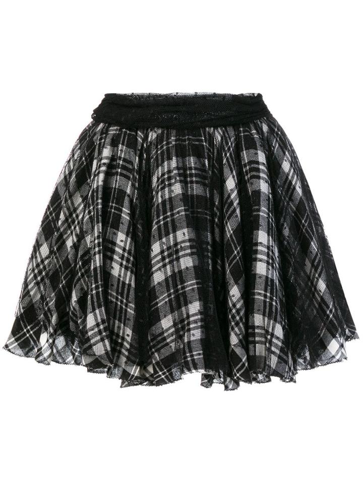 Redemption Checked Mini Skirt - Black