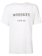 The Elder Statesman - 'whiskey' Print T-shirt - Unisex - Silk/cashmere - S, White, Silk/cashmere