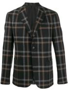 Z Zegna Checked Tailored Blazer - Blue