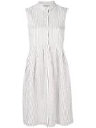 Peserico Striped Sleeveless Dress - White