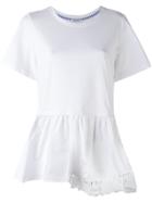 P.a.r.o.s.h. Poplin-panelled T-shirt - White