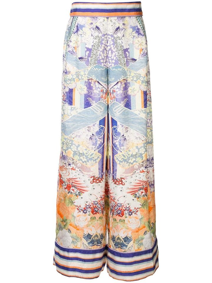 Camilla Wide-leg Trousers - Green