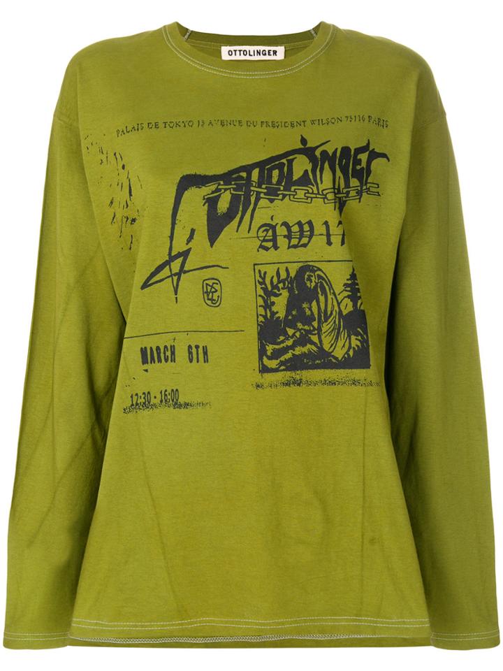 Ottolinger Graphic Print Sweatshirt - Green