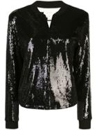 Nicole Miller Sequined Fitted Jacket - Black
