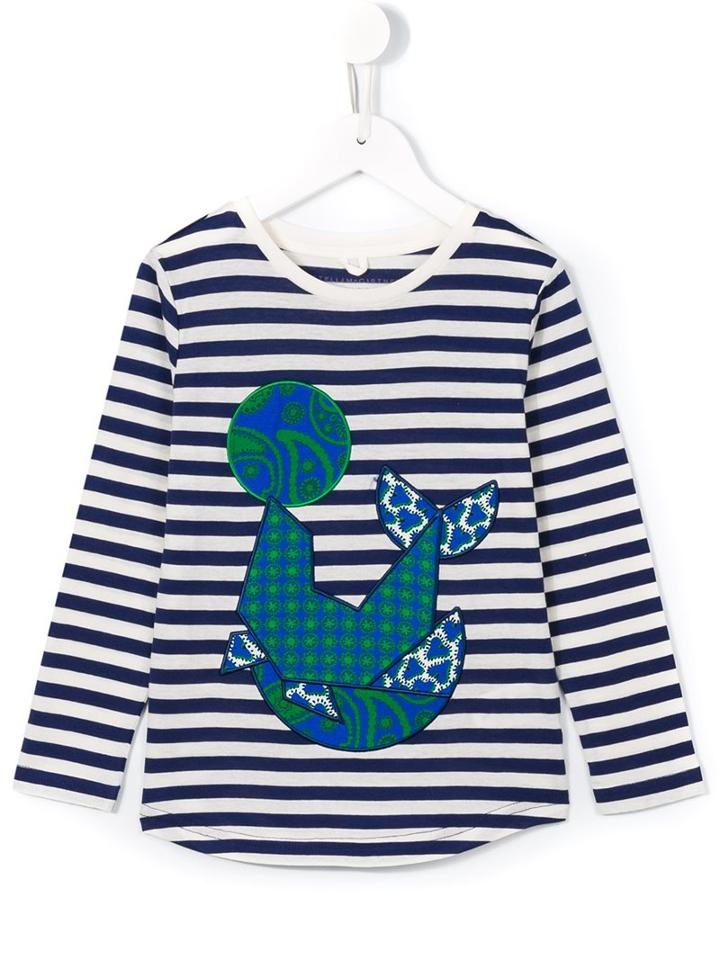 Stella Mccartney Kids 'barley' Striped T-shirt, Girl's, Size: 8 Yrs, Blue