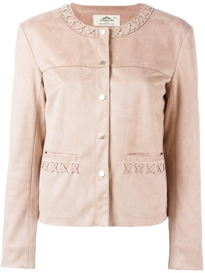 Urbancode - Stitched Detail Jacket - Women - Polyester - 8, Women's, Pink/purple, Polyester