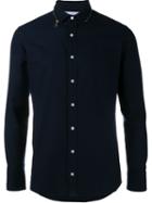 Kolor Zip Collar Shirt, Men's, Size: 2, Blue, Cotton