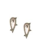 Eva Fehren 18kt Black Gold Morganite And Diamond Studs - Grey