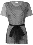 Red Valentino Delicate Fishnet T-shirt - Grey
