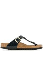 Birkenstock Snake Pattern Flip Flops - Black