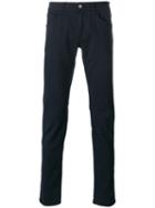 Dolce & Gabbana Gold 14 Slim Fit Trousers, Men's, Size: 52, Blue, Cotton/spandex/elastane