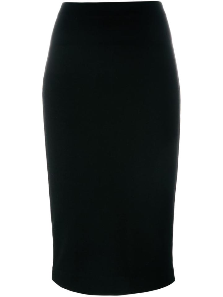 Mcq Alexander Mcqueen Midi Pencil Skirt, Women's, Size: Large, Black, Viscose/polyamide/spandex/elastane