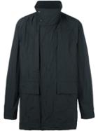 Issey Miyake Men High Neck Raincoat, Size: 4, Black, Polyester