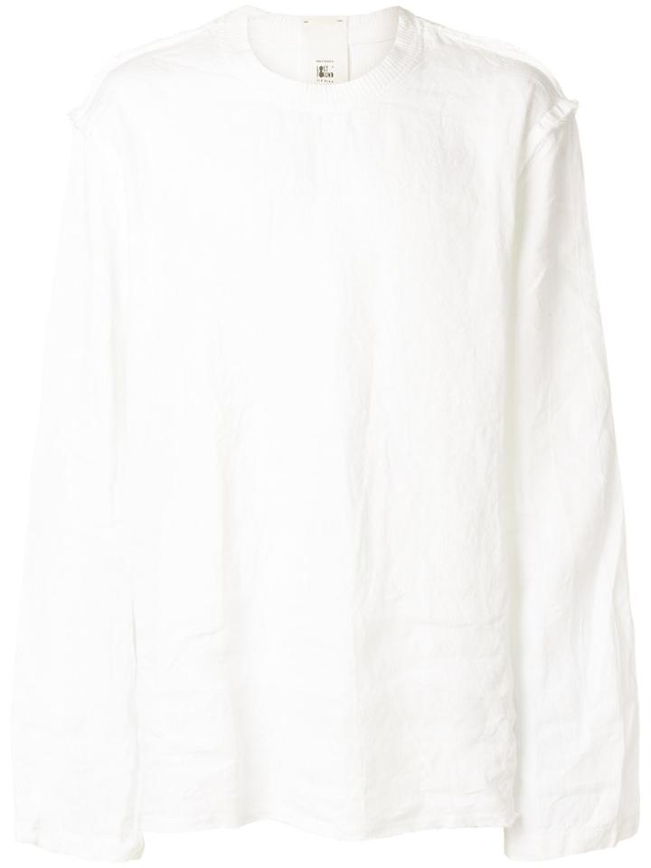 Lost & Found Rooms Frayed Lightweight Sweatshirt - White