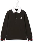 Moncler Kids Long Sleeve Polo Shirt, Boy's, Size: 6 Yrs, Brown