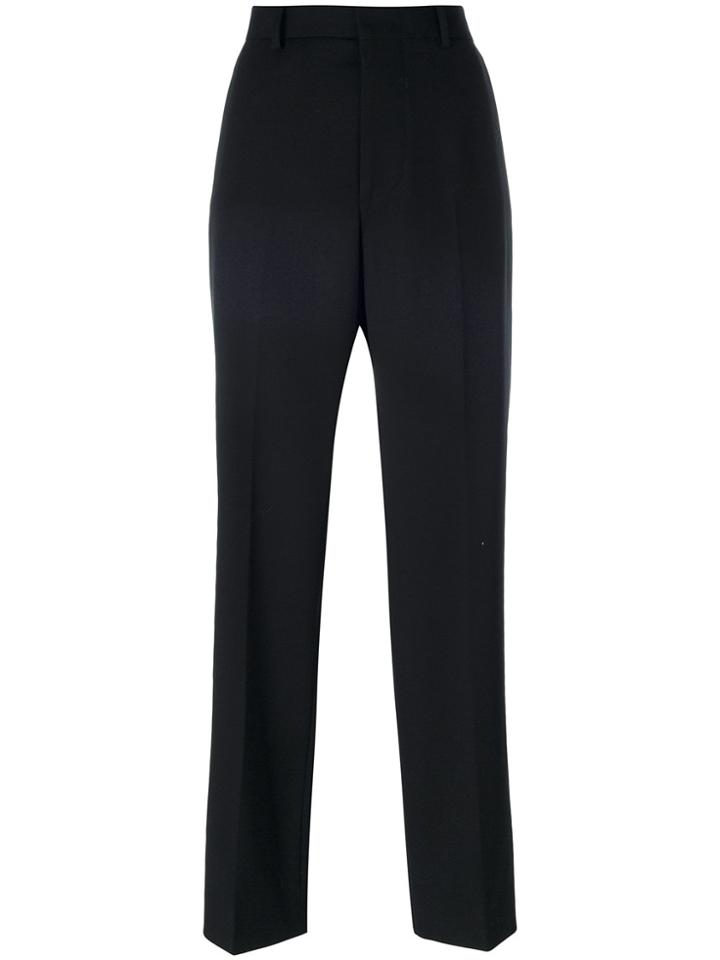 Marni Compact Wool Loose Trousers - Black