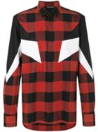 Neil Barrett - Graphic Check Shirt - Men - Cotton - 38, Black, Cotton