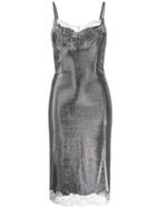 Ermanno Scervino Lace Detail Mid-length Dress - Metallic