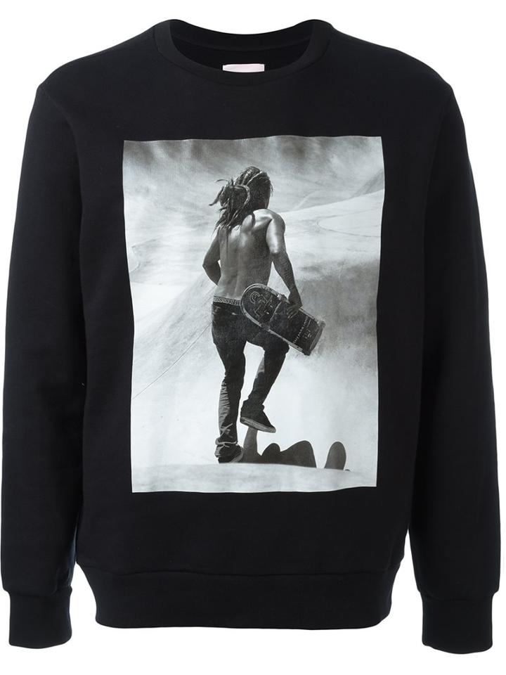Palm Angels Photo Print Sweatshirt, Men's, Size: Medium, Black, Cotton