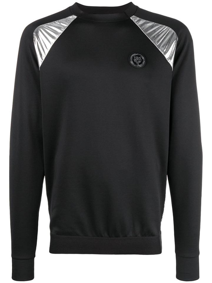 Plein Sport Metallic Panel Sweatshirt - Black